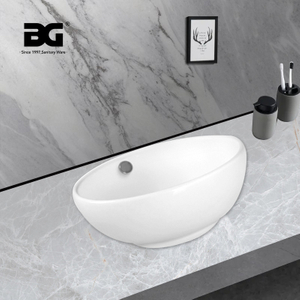 Novo design redondo lavatório de porcelana Art Basin Counter Top Hotel Sink